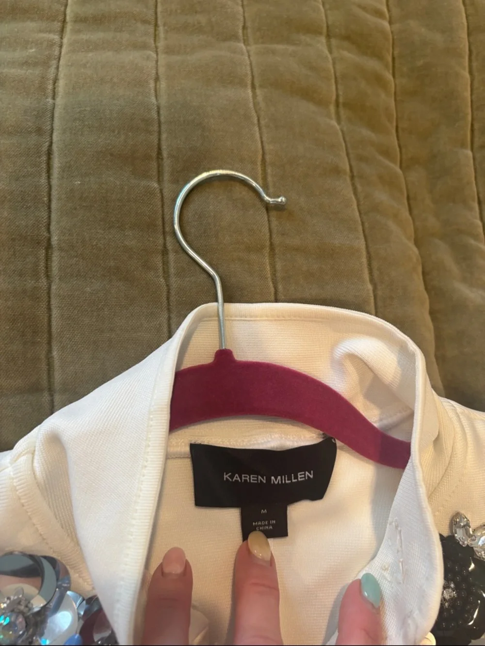 Karen Millen White Embellished Floral Appliqué Jacket - Picture 10 of 16